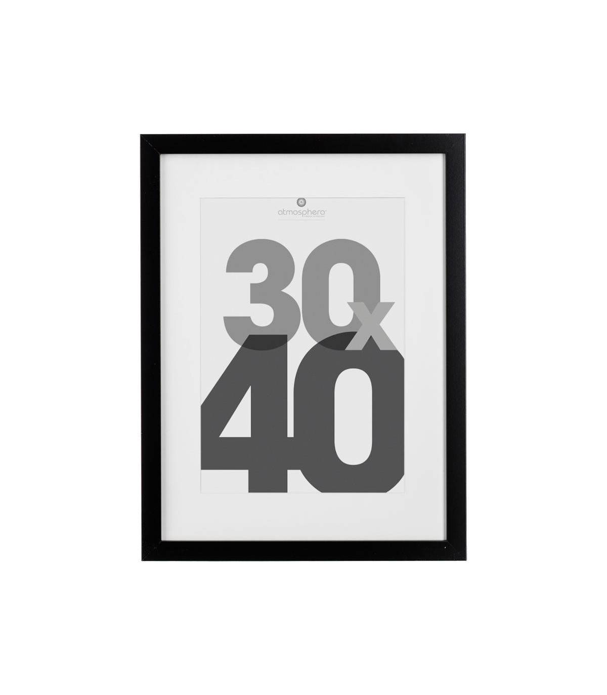Cadre photo en Bois Noir pour Photo 30 x 40 cm - Image 1