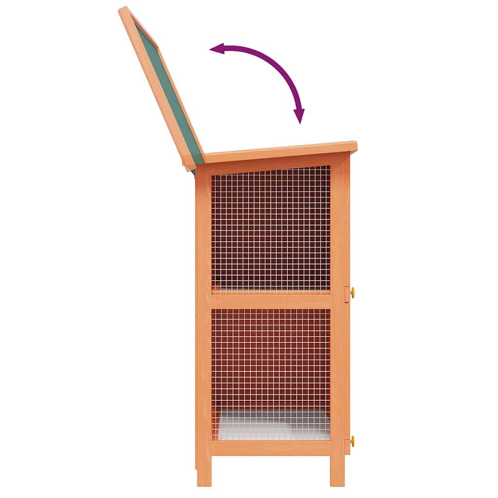 Vidaxl - Clapier d'extérieur Enclos pour petits animaux 4 portes Bois vidaXL 170159 - Image 7