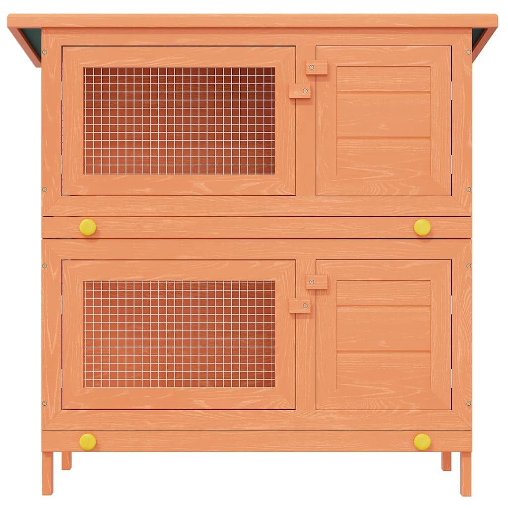 Vidaxl - Clapier d'extérieur Enclos pour petits animaux 4 portes Bois vidaXL 170159 - Image 8