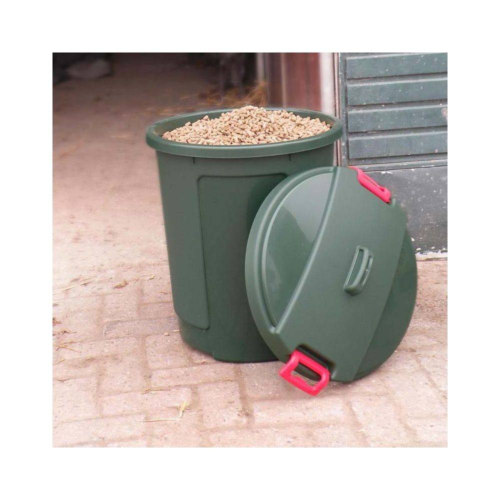 Sunware - Poubelle de jardin couvercle et poignées 75 L Megano Vert- plastique - Image 2