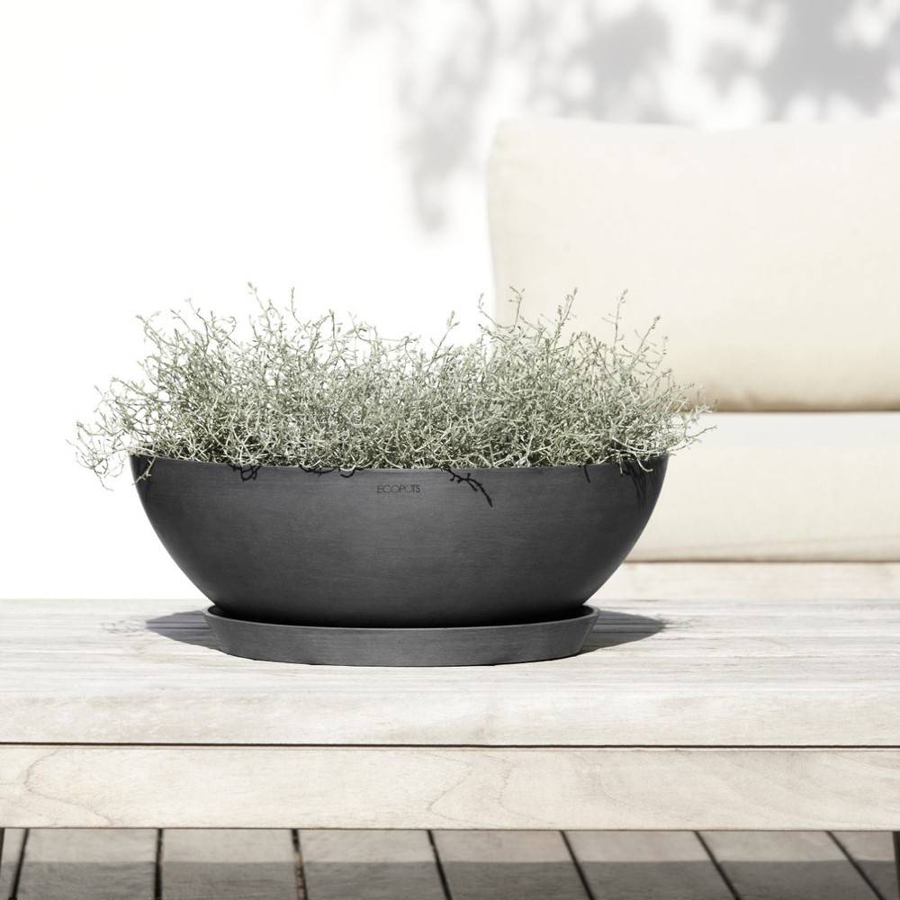 Ecopots - Pot Rond Vienna 50 Gris Foncé - Ø 50 x H. 18 cm - 22,3 L ECOPOTS - Image 5
