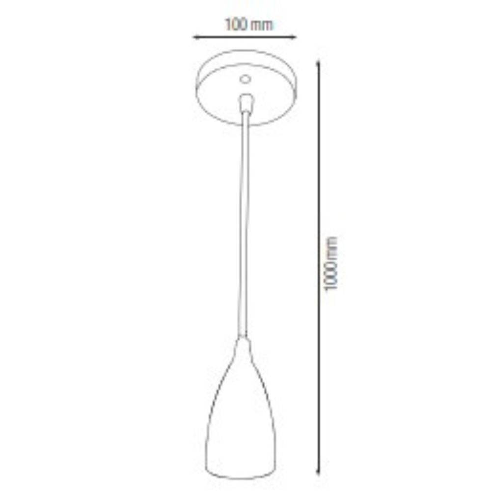Suspension câble (1m) Edison cuivre E27 IP20 max 60W - Image 3