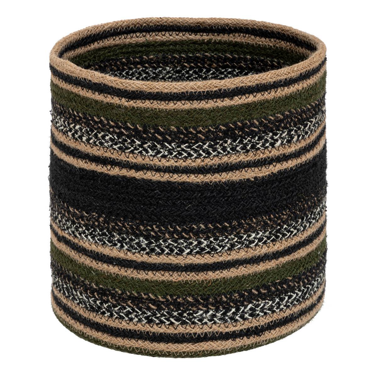 Lot de 3 Paniers de rangement en Jute colorée D 27 D 24 et D 21 cm - Image 3