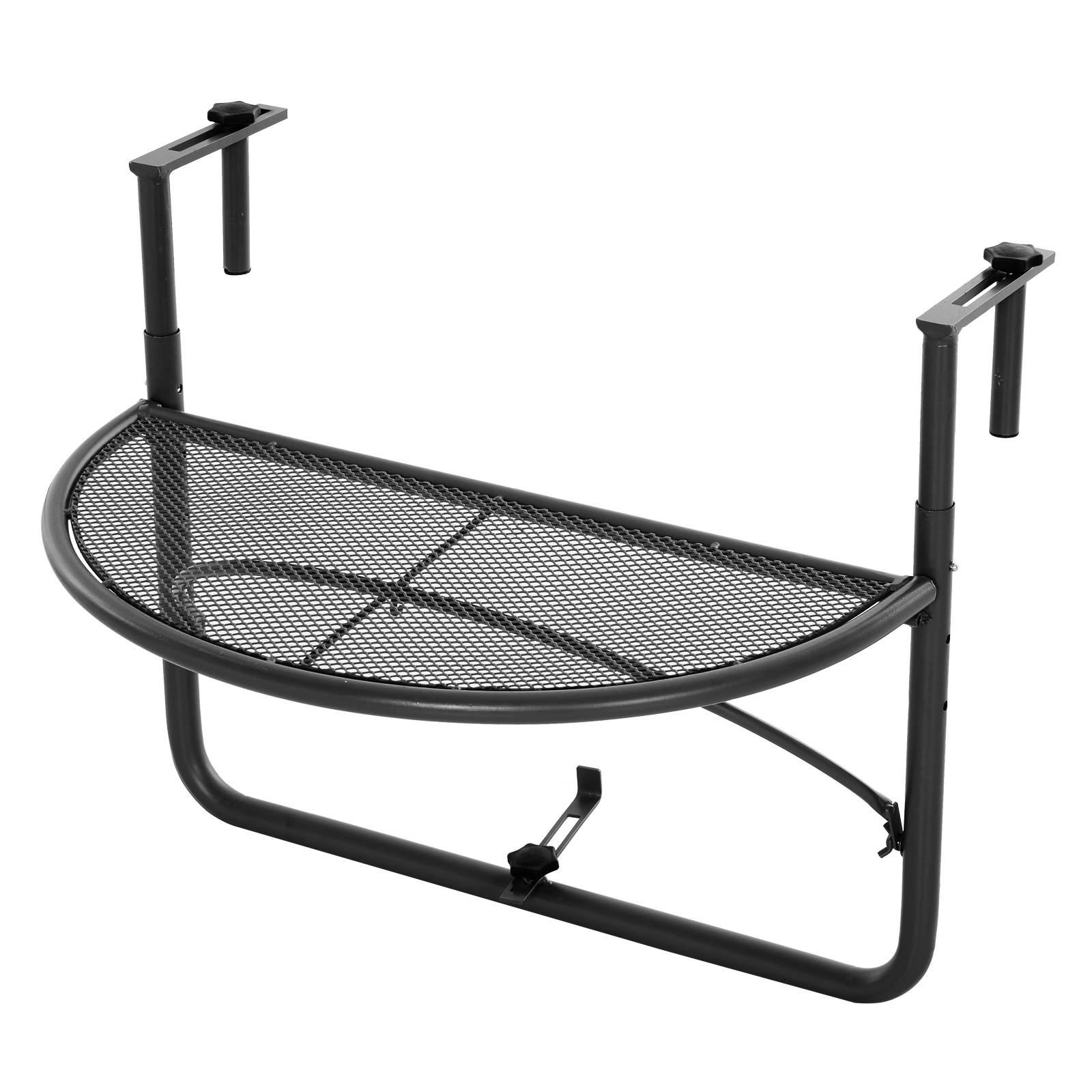 Table suspendue de balcon métal blanc 60 x 47 x 50 cm - PANGIVO - Image 1