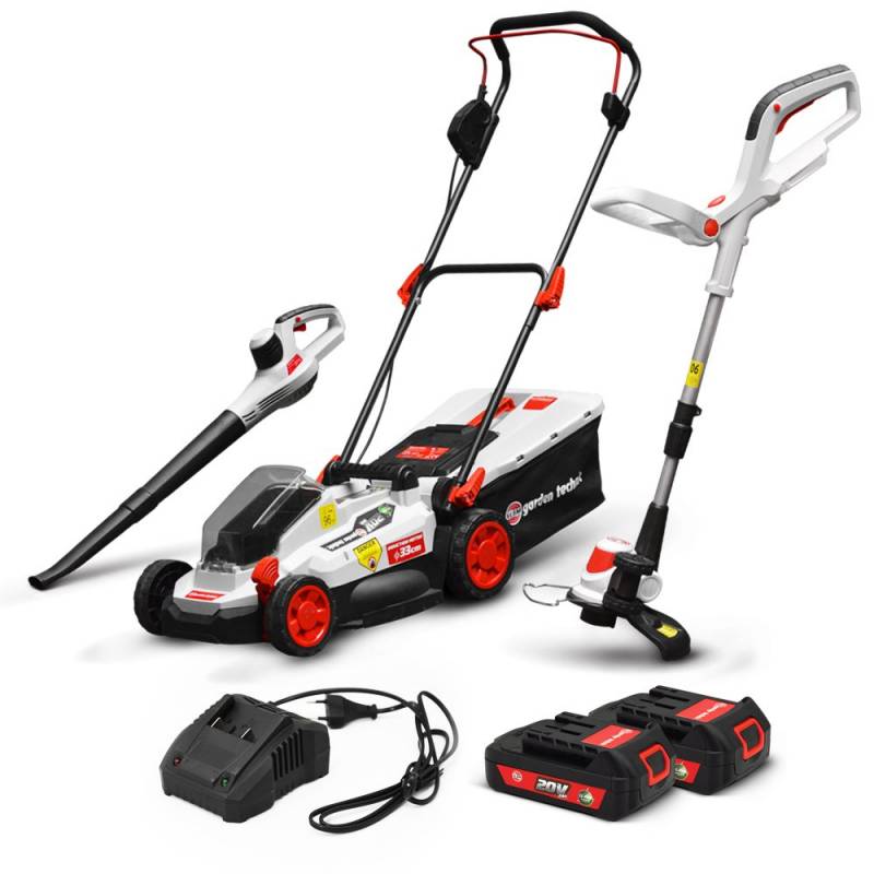 Elem Garden Technic - Kit tondeuse à batterie, coupe-bordures, souffleur TCB20V-2XLI2AF
