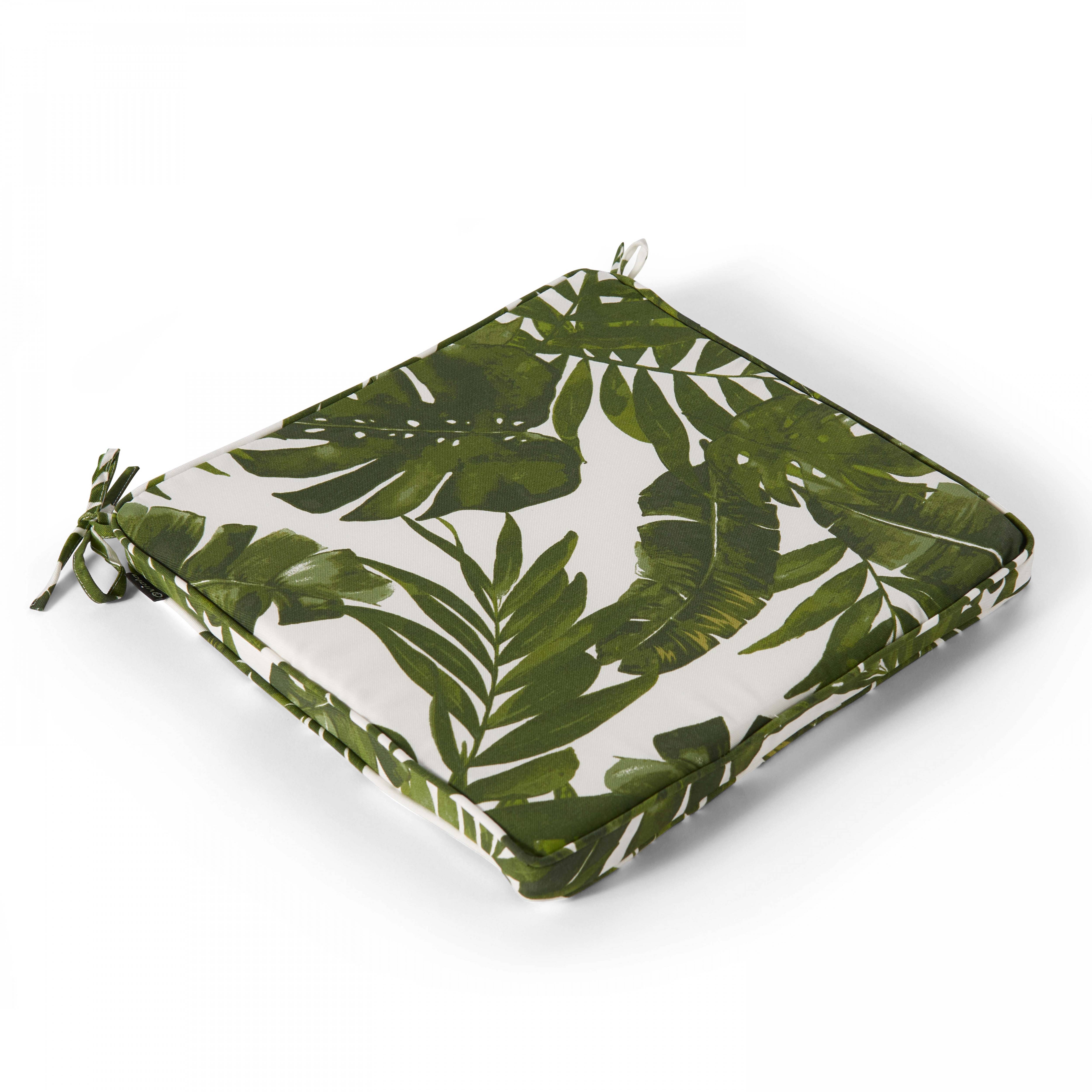 Oviala - Lot de 4 galettes de chaise polyester jungle 40x40x3 cm Paita - Oviala - Image 2
