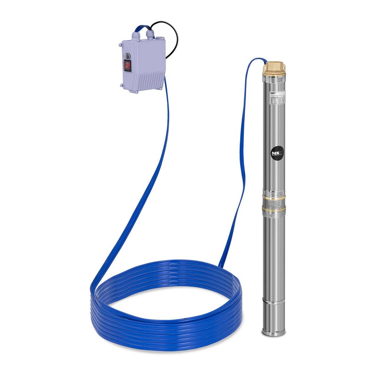 Helloshop26 - Pompe immergée pompe de puits submersible refoulement - 3 800 L/h - 370 Watts - acier inoxydable - Image 1