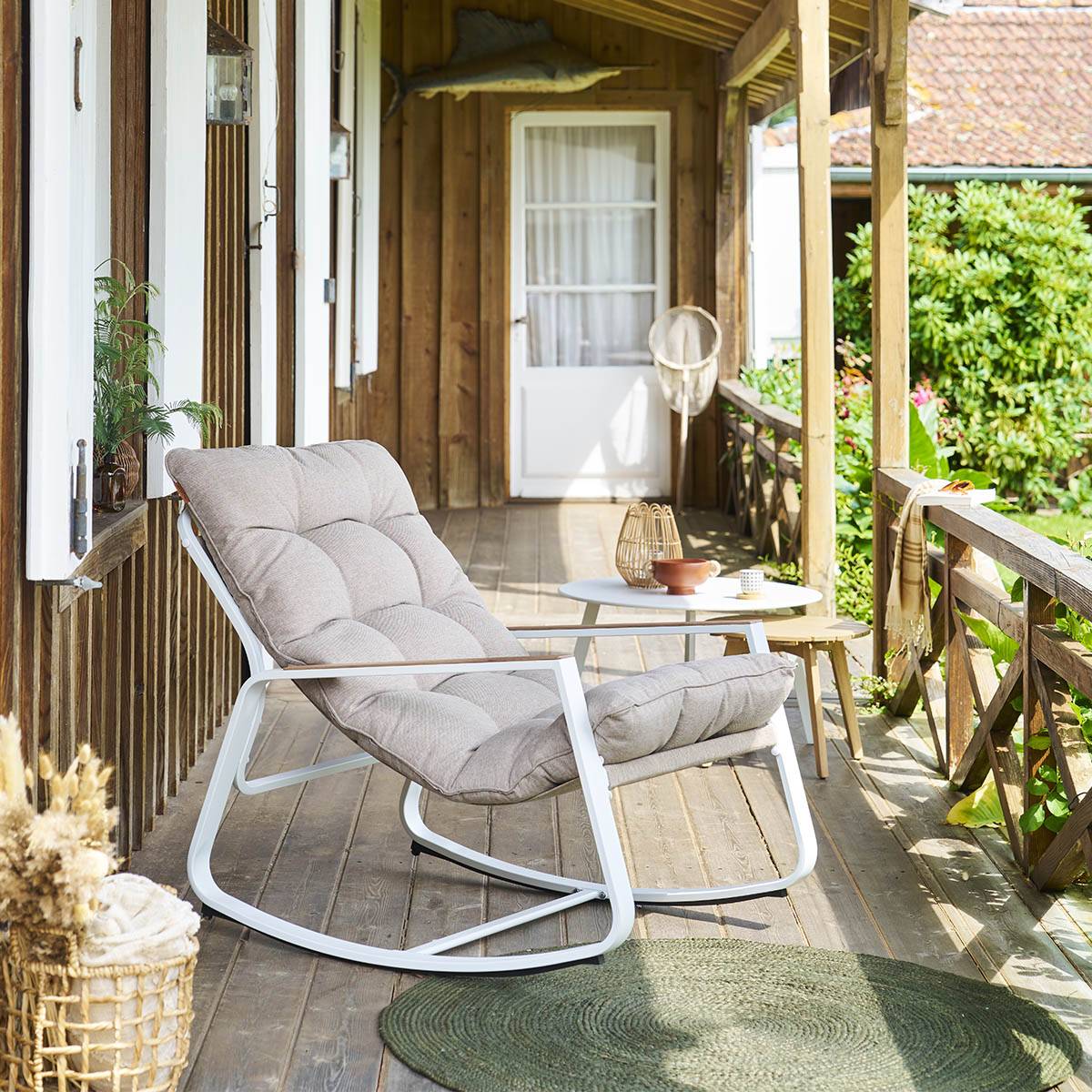 Hesperide - Fauteuil à bascule de jardin "Felinio" taupe - Hespéride - Image 1