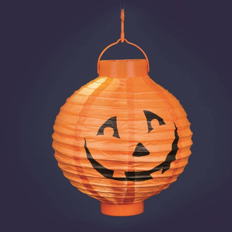 Lotti - Lampion lumineux citrouille Halloween LED en papier alimentation à piles Lotti - Image 1