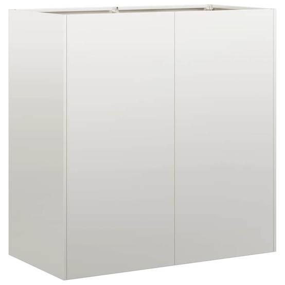 Jardinière acier inoxydable argenté 80 x 40 x 80 cm, Poids:12.15kg - PANGIVO - Image 2