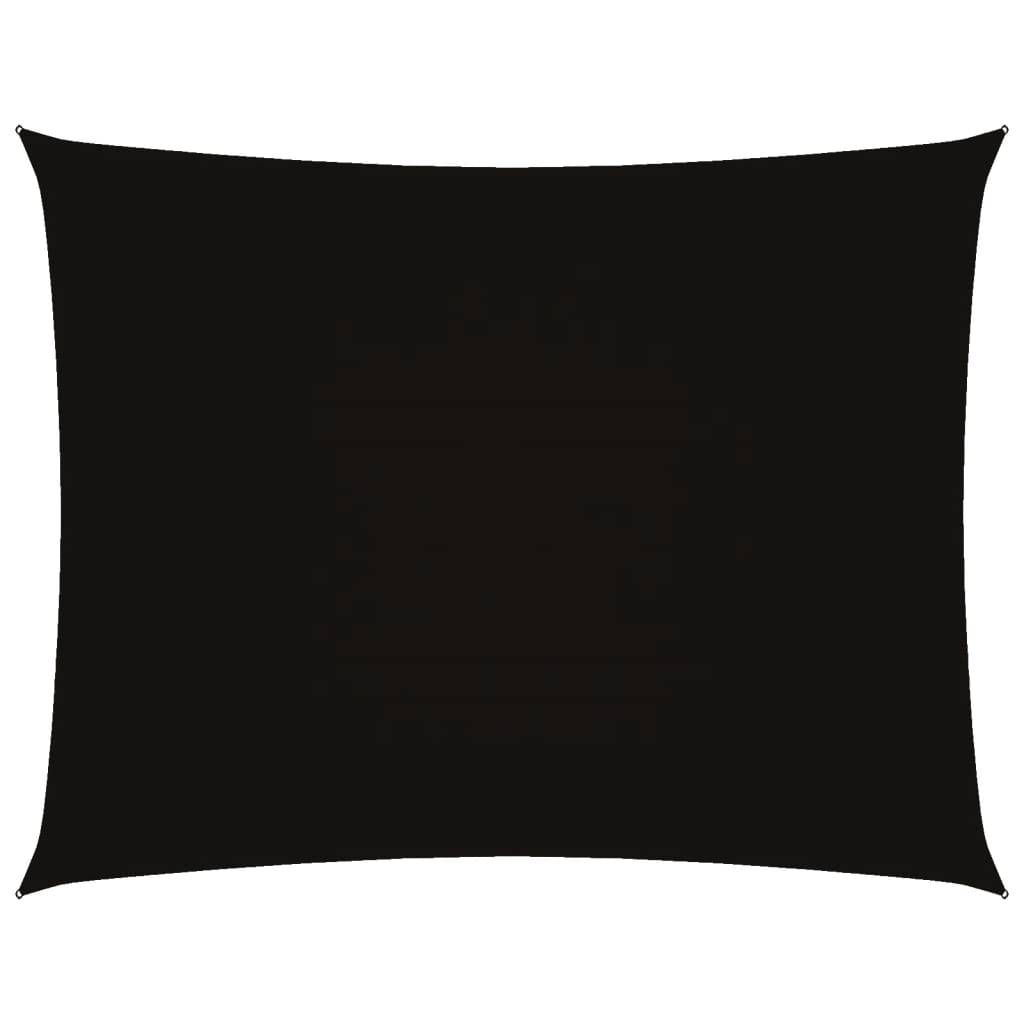 Voile de parasol - accessoire parasol - Tissu de remplacement pour parasol tissu oxford rectangulaire 3,5x5 m noir - MEUBLE PRO - Image 1