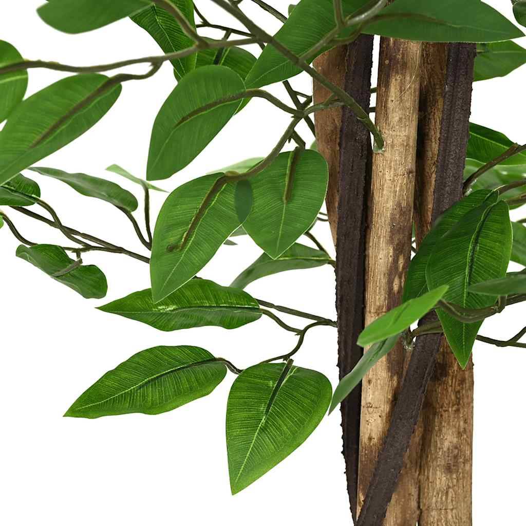 Plante artificielle ficus PEVA et bois vert 15 x 15 x 120 cm - PANGIVO - Image 3