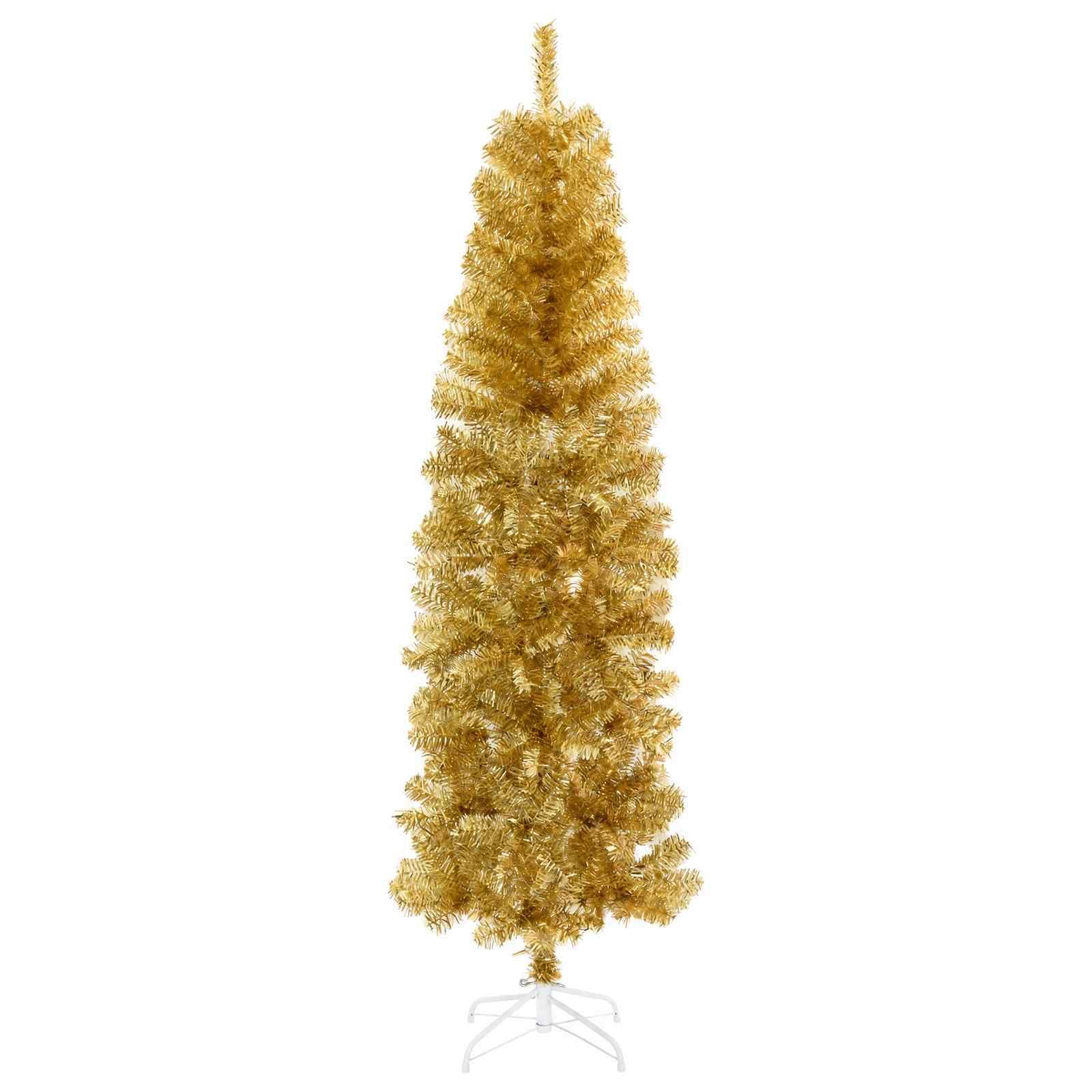 Vidaxl - Arbre de Noël slim artificiel avec boules 180 cm 300 LED vidaXL 3461177 - Image 6