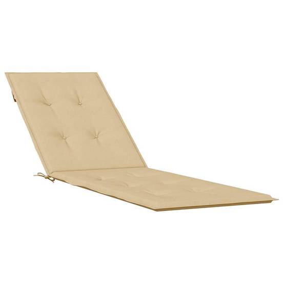 Coussin Bain de soleil | Coussin de chaise longue beige mélangé (75+105) x 50 x 4 cm tissu Maison Chic - Image 1