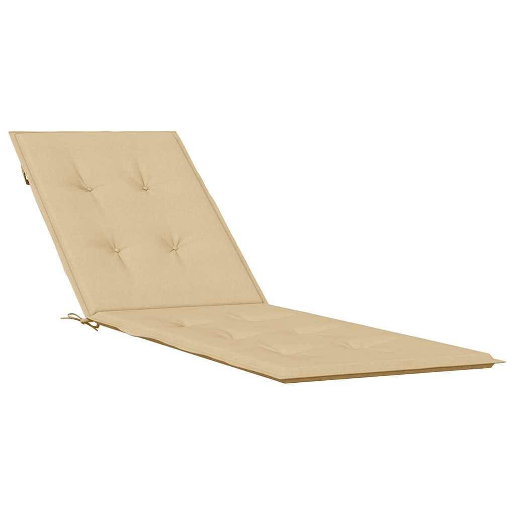 Coussin Bain de soleil | Coussin de chaise longue beige mélangé (75+105) x 50 x 4 cm tissu Maison Chic - Image 1