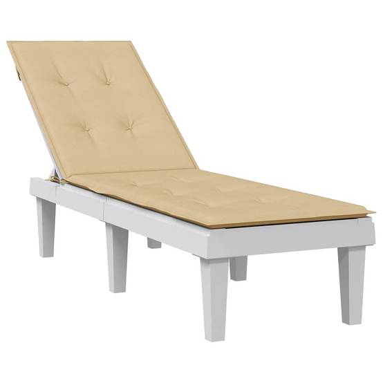 Coussin Bain de soleil | Coussin de chaise longue beige mélangé (75+105) x 50 x 4 cm tissu Maison Chic - Image 2