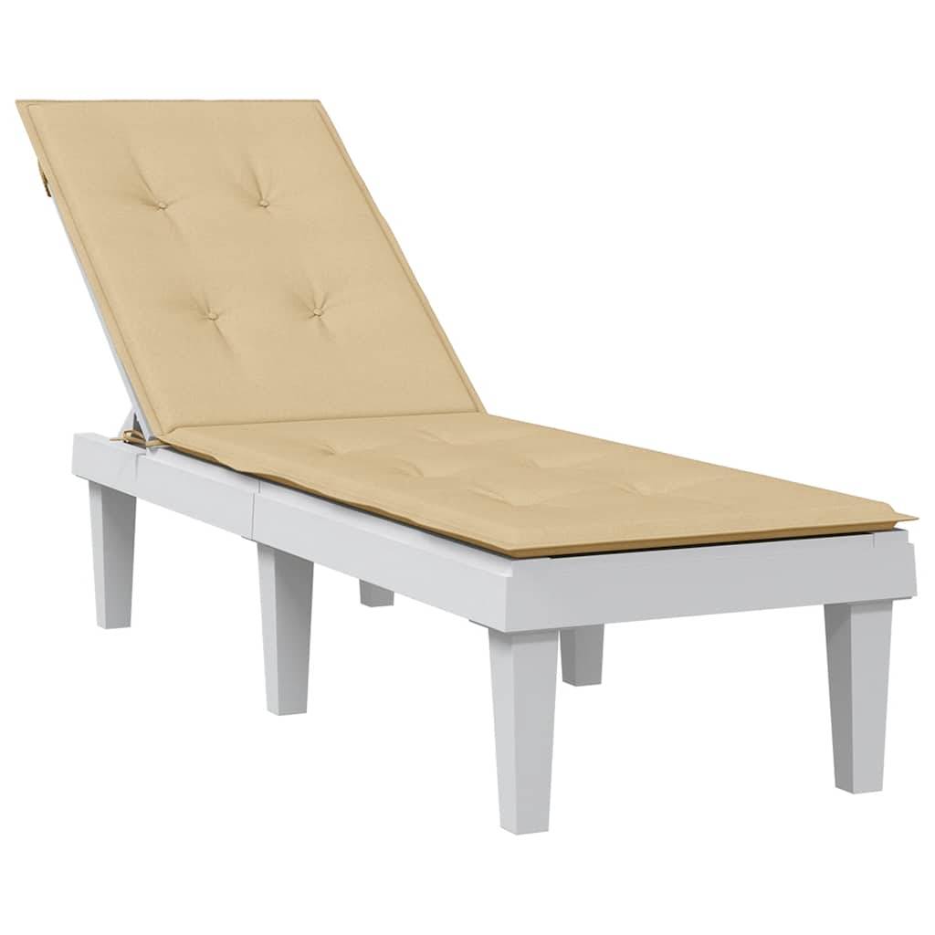Coussin Bain de soleil | Coussin de chaise longue beige mélangé (75+105) x 50 x 4 cm tissu Maison Chic - Image 2