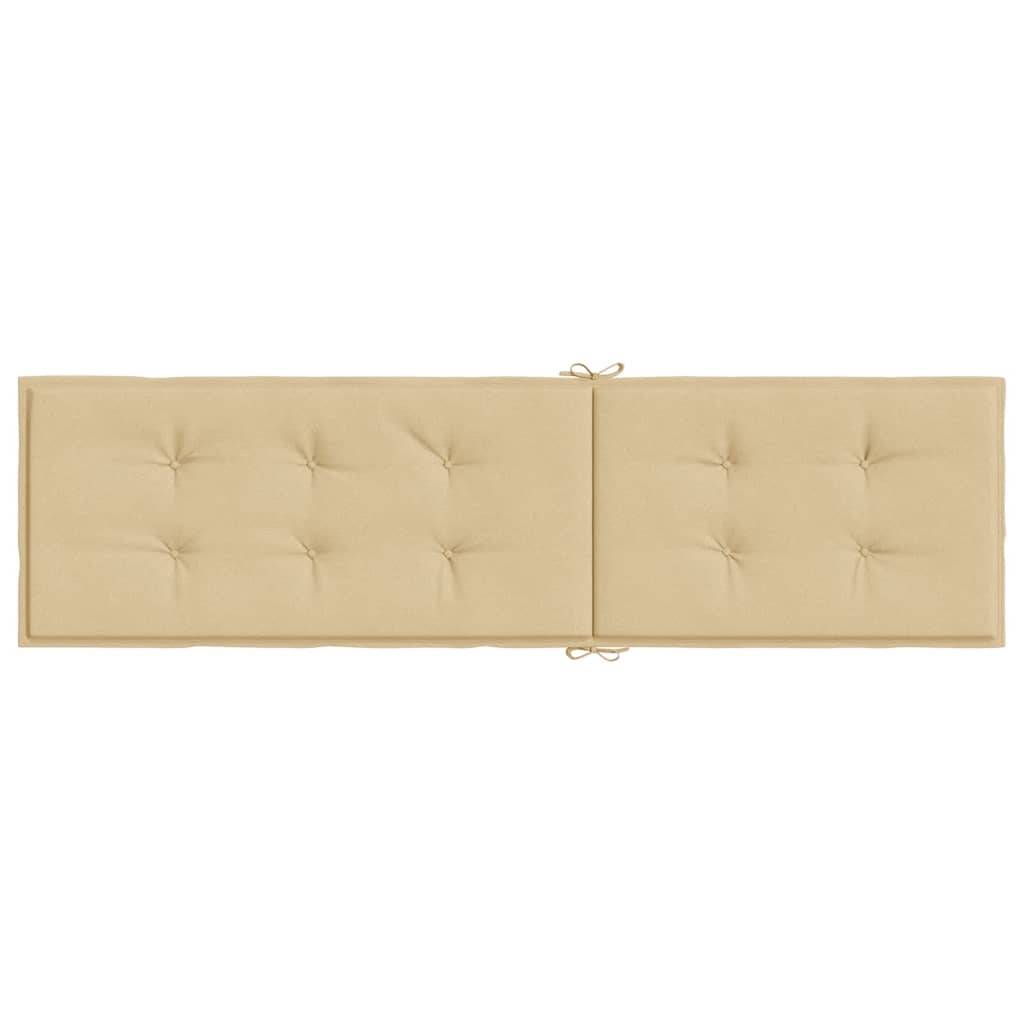 Coussin Bain de soleil | Coussin de chaise longue beige mélangé (75+105) x 50 x 4 cm tissu Maison Chic - Image 5