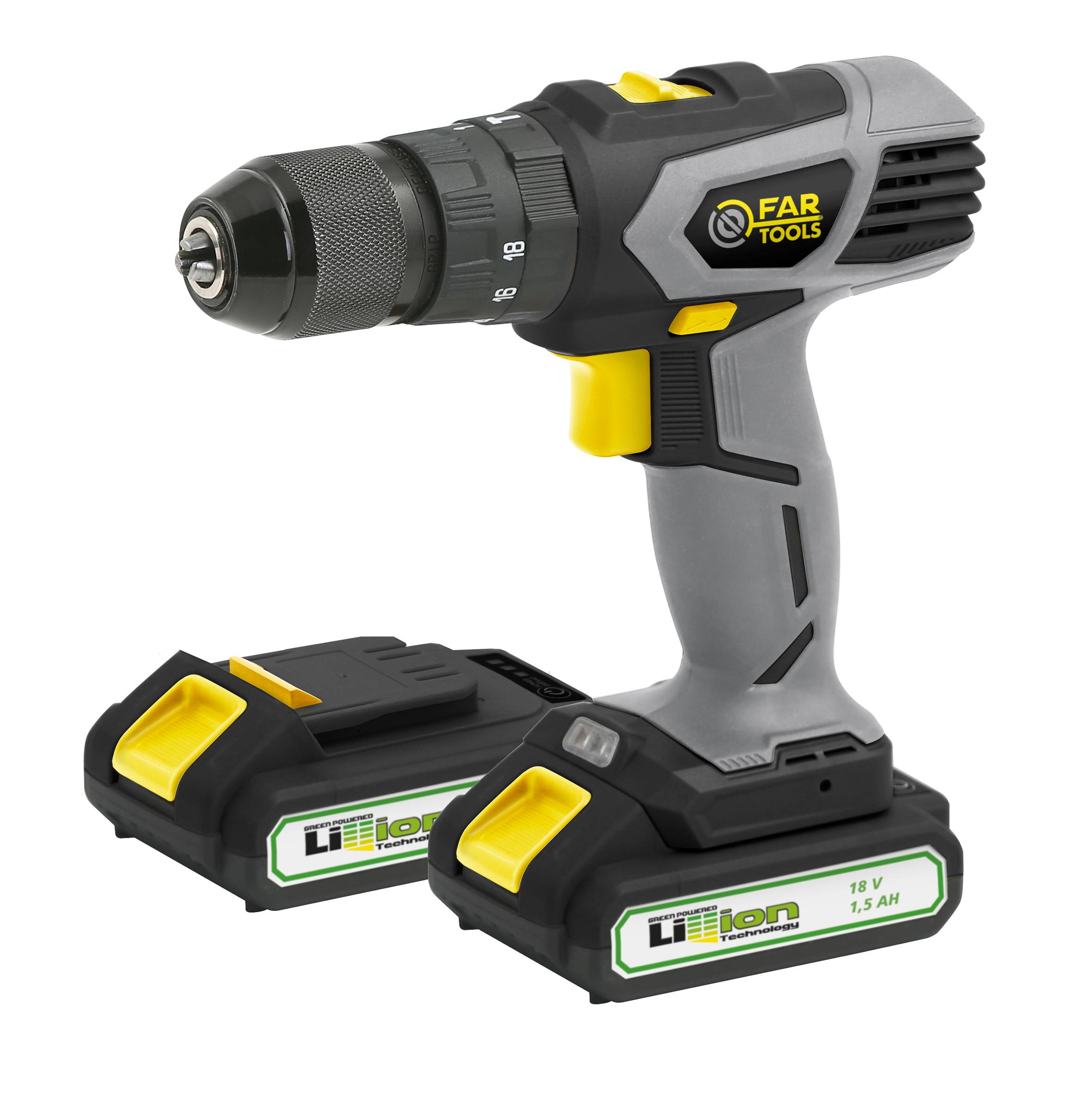 Perceuse percu/Visseuse 18V 2x1,5Ah Li-ion 35Nm  FARTOOLS - Image 1