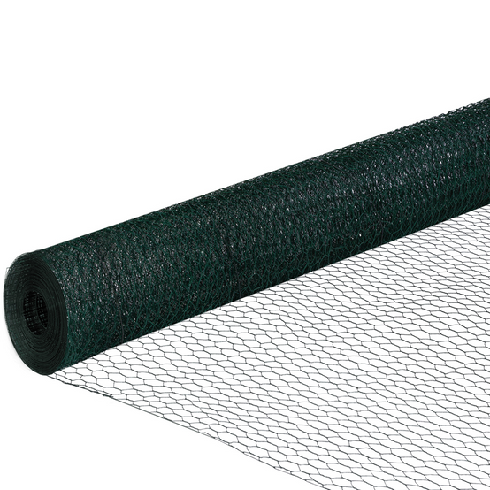 IDMARKET - Grillage pour poules vert 1x25M maille 25mm triple torsion clôture souple jardin animaux - Image 2