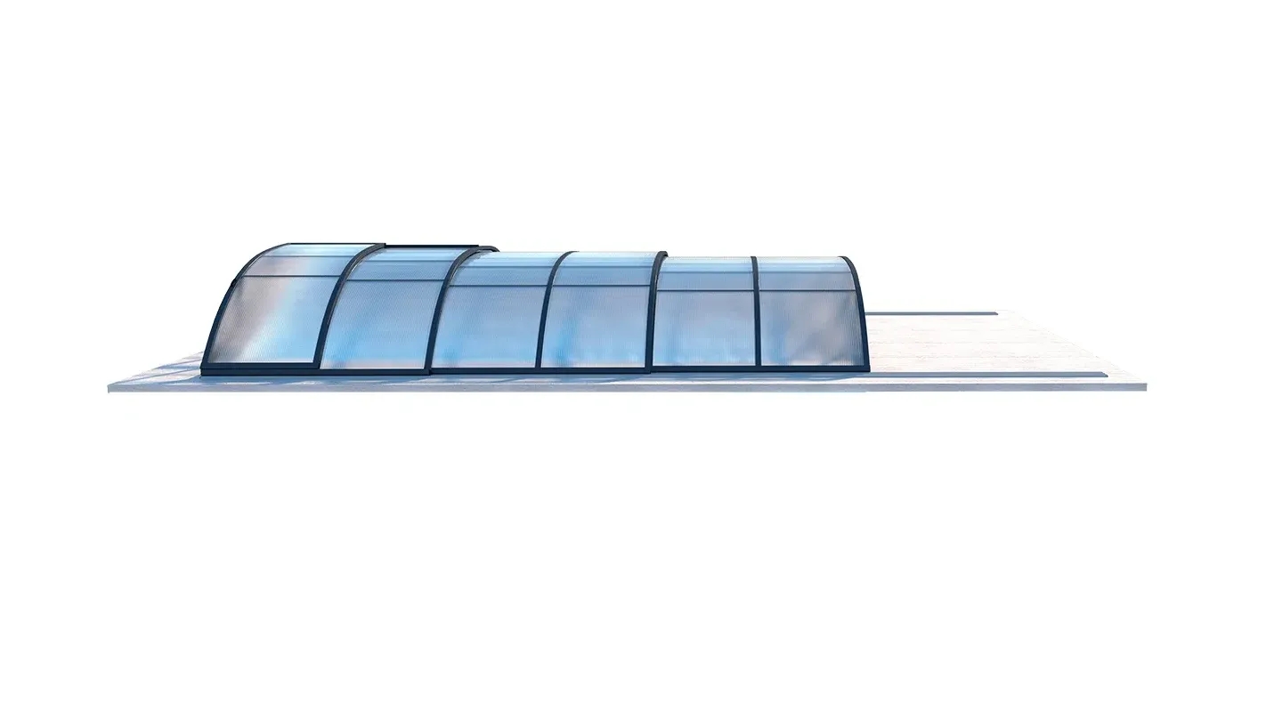 Altanka - Abri de piscine Horizon - 6,47x3,50 m - polycarbonate alvéolaire 8 mm - Couleur Ral7016 Graphite - ECO201 - Image 3