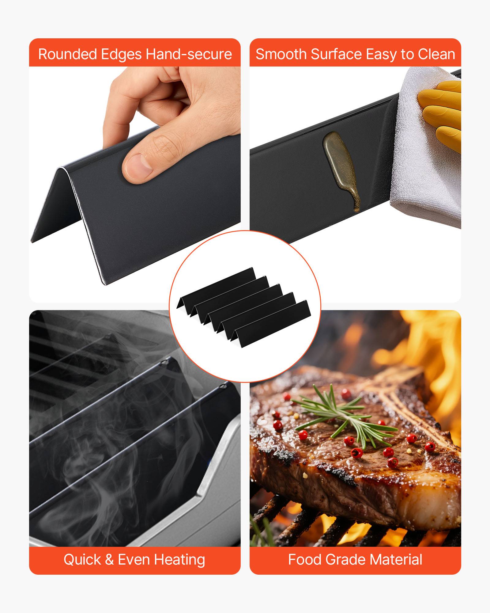 Vevor - VEVOR Barre Cache-brûleur pour Barbecue 39 cm pour Weber Spirit I/II Séries 300 - Image 5