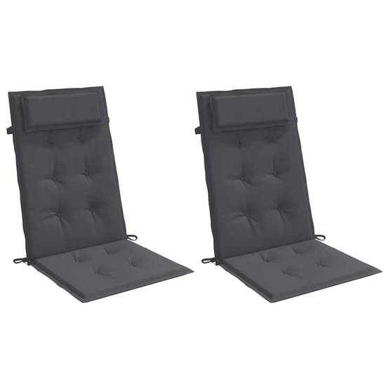PANGIVO - Coussins de chaise à dossier haut tissu Oxford anthracite 120 x 50 x 3 cm - PANGIVO - Image 3