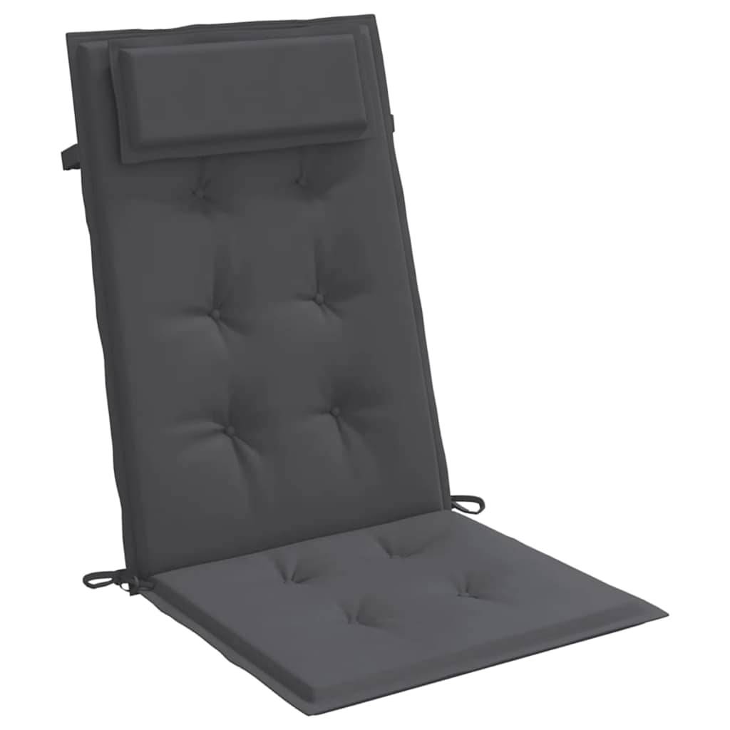 PANGIVO - Coussins de chaise à dossier haut tissu Oxford anthracite 120 x 50 x 3 cm - PANGIVO - Image 5