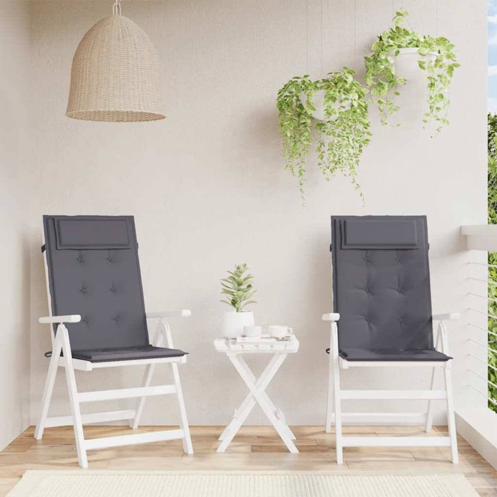 PANGIVO - Coussins de chaise à dossier haut tissu Oxford anthracite 120 x 50 x 3 cm - PANGIVO - Image 1