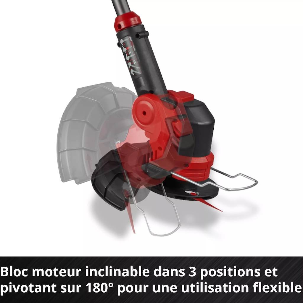 Einhell - Coupe-bordures sans fil – Largeur 25 cm – Manche télescopique – Bloc moteur pivotant – Fonction Edging – 18 V – Lames et fil inclus Einhell - Image 6