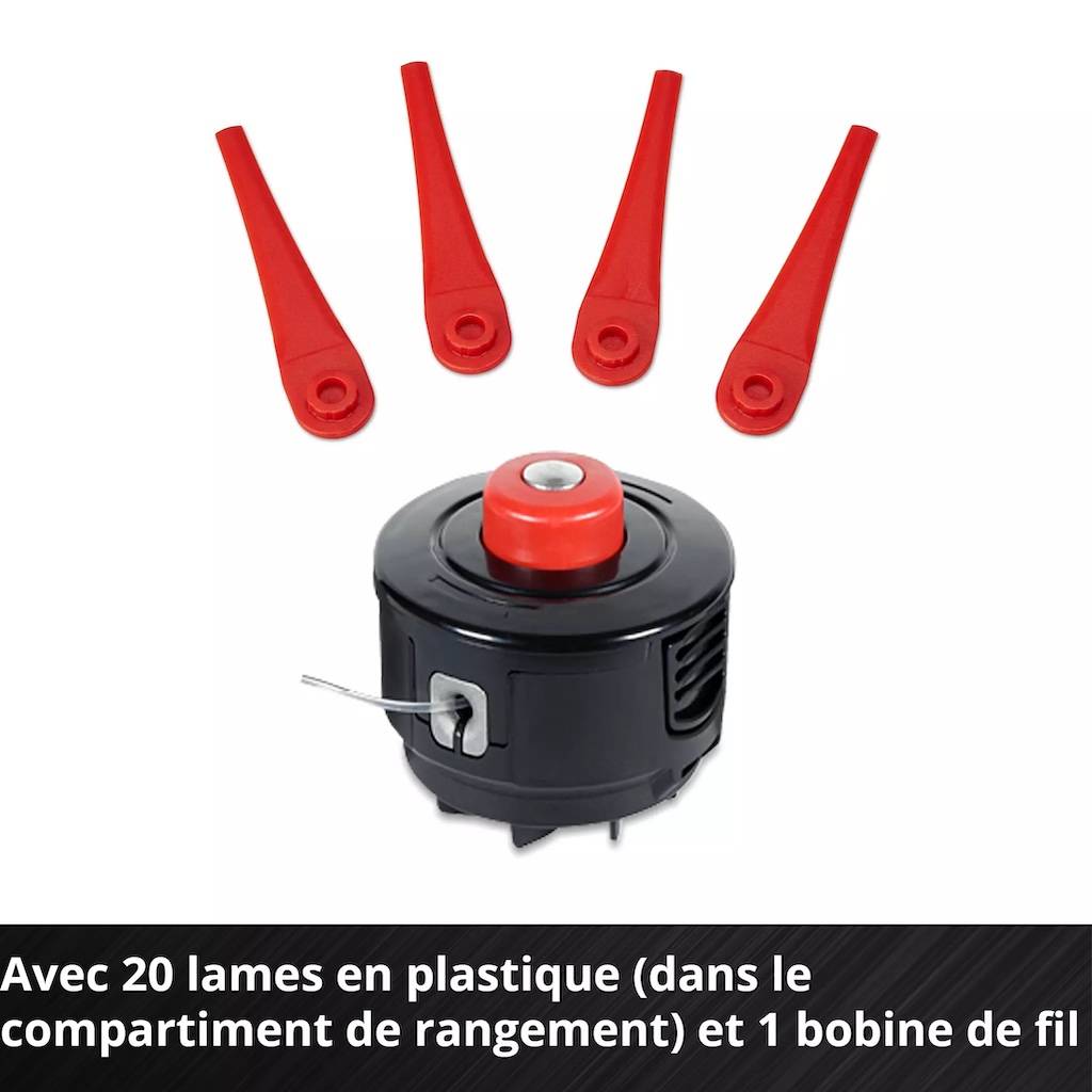 Einhell - Coupe-bordures sans fil – Largeur 25 cm – Manche télescopique – Bloc moteur pivotant – Fonction Edging – 18 V – Lames et fil inclus Einhell - Image 5