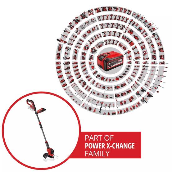 Einhell - Coupe-bordures sans fil – Largeur 25 cm – Manche télescopique – Bloc moteur pivotant – Fonction Edging – 18 V – Lames et fil inclus Einhell - Image 3