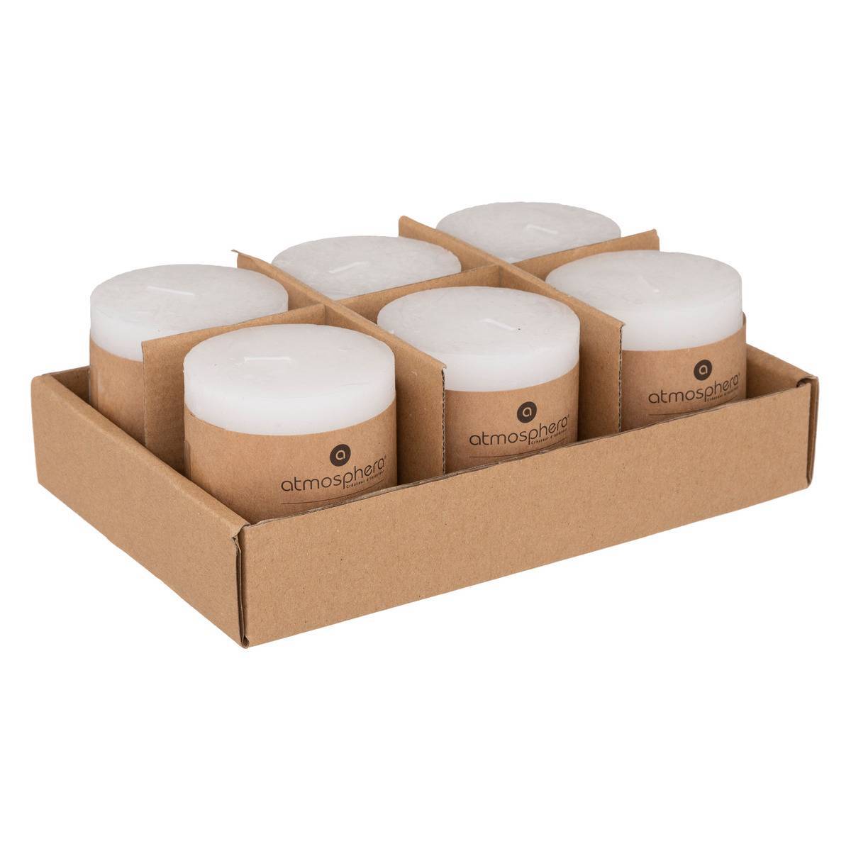Atmosphera - Bougie rustique "Olia" blanc 220g - Atmosphera Créateur d'intérieur - Image 4