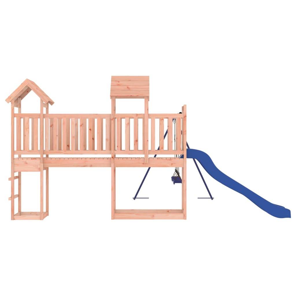 Helloshop26 - Aire de jeux d'extérieur balançoires toboggan portiques robuste jeux jardin 314 x 460 x 214 cm bois massif de douglas - Image 3