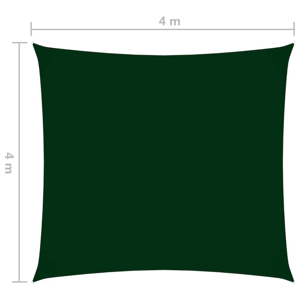 Helloshop26 - Voile d'ombrage tissu oxford carré 4 x 4 m vert foncé - Image 6