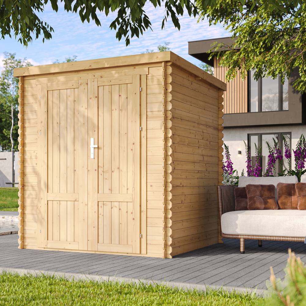 Timbela - Abri de Jardin en Bois - 3.53 m² / 204x204xH200 cm - Timbela M309F1