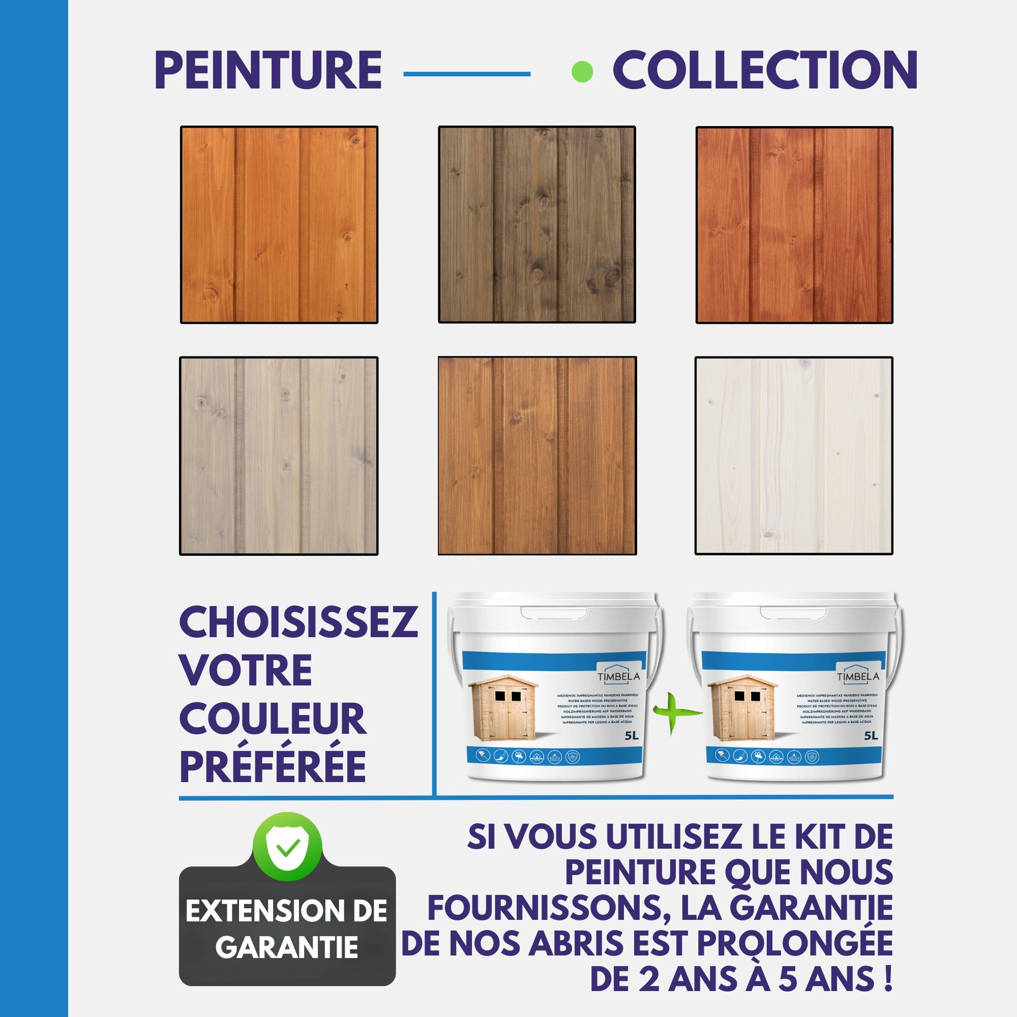 Timbela - Abri de Jardin en Bois - 3.53 m² / 204x204xH200 cm - Timbela M309F1 - Image 8