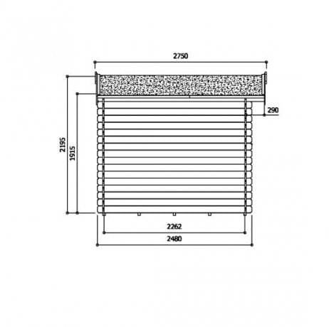 Abri de jardin GERA en bois 5,12m², Toiture Shingle rouge, Plancher Oui - Image 3