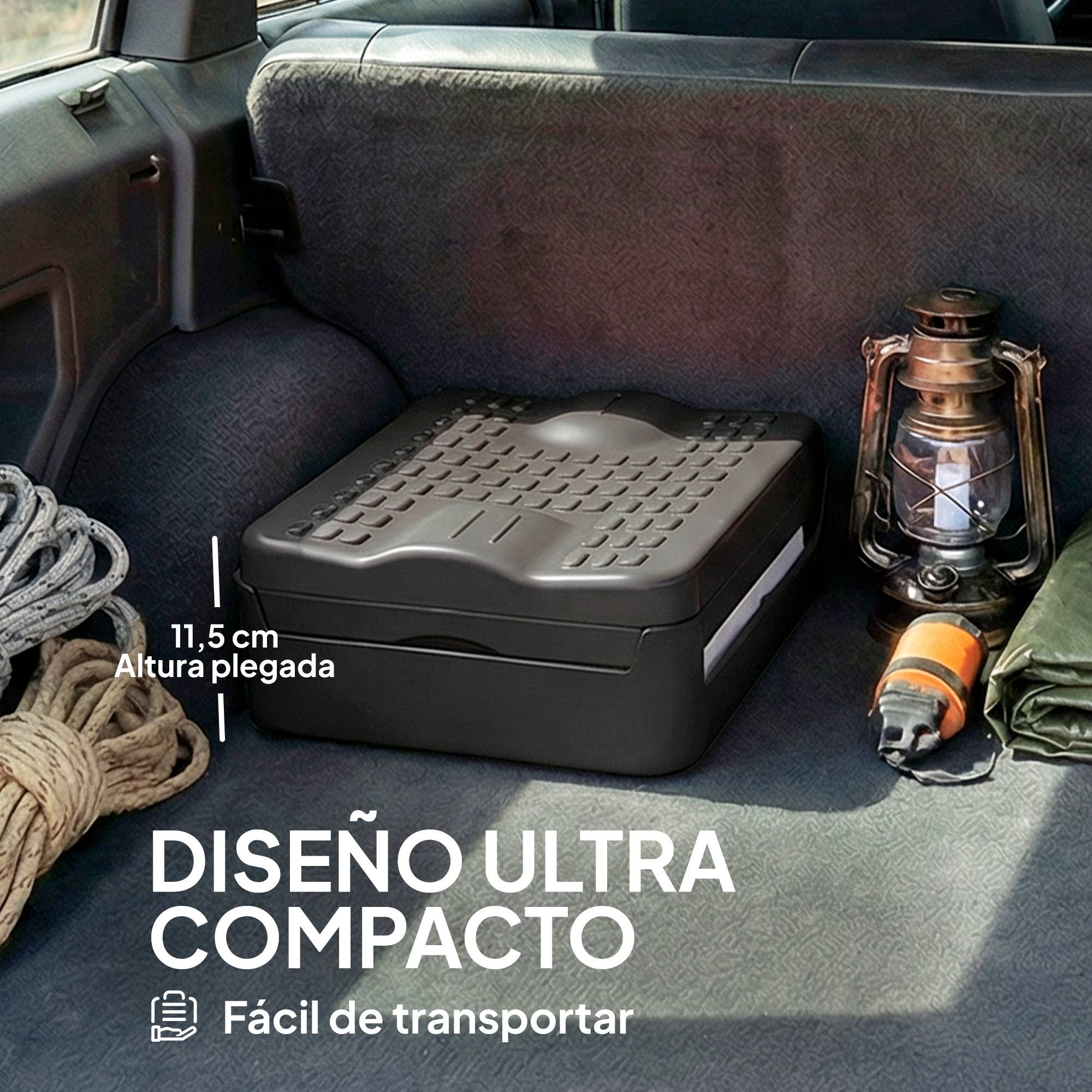 Toilettes portables en polypropylène avec 12 sachets de produit solidifiant et 12 sacs, capacité de charge de 100 kg, gris foncé - Image 7