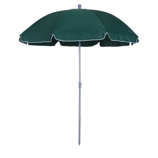 Parasol inclinable octogonal en métal et polyester vert 294 x 198 x 255 cm - PANGIVO - Image 2
