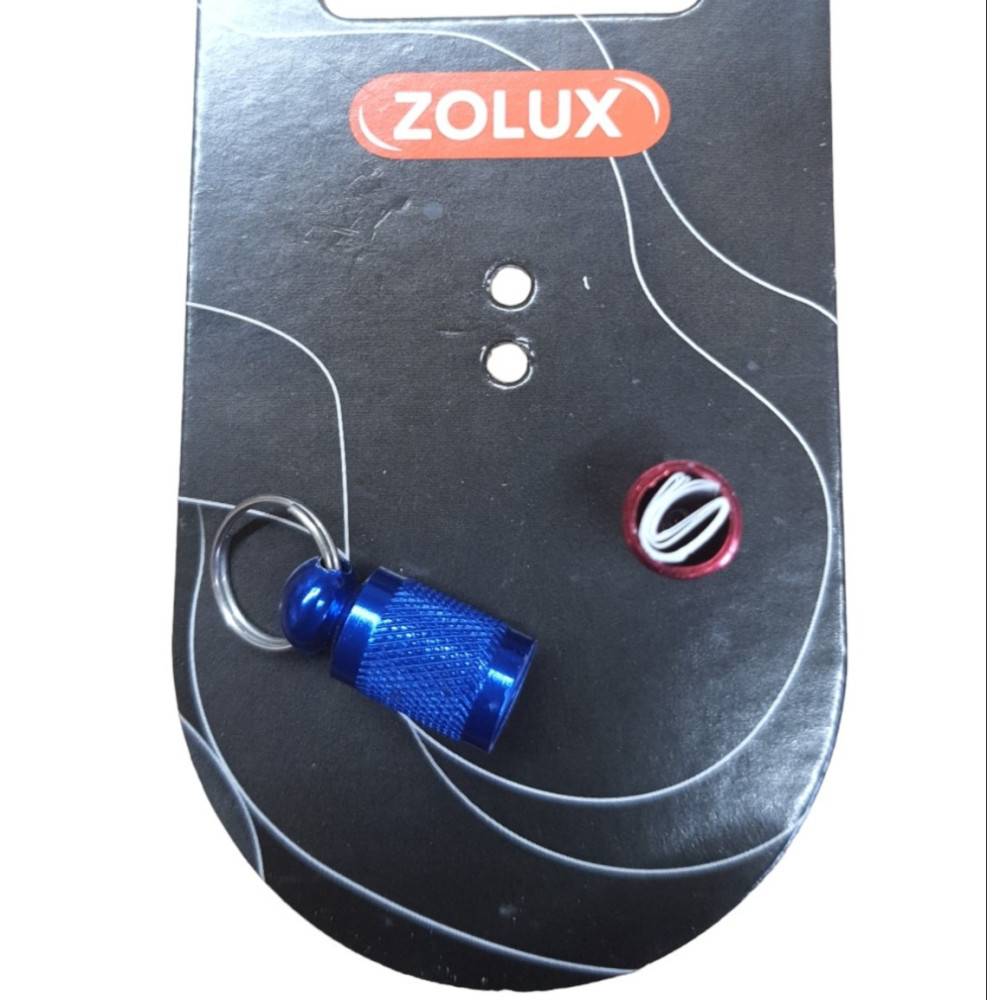 Zolux - 1 Tube porte adresse bleu et rouge pour collier chien ou chat - Image 3