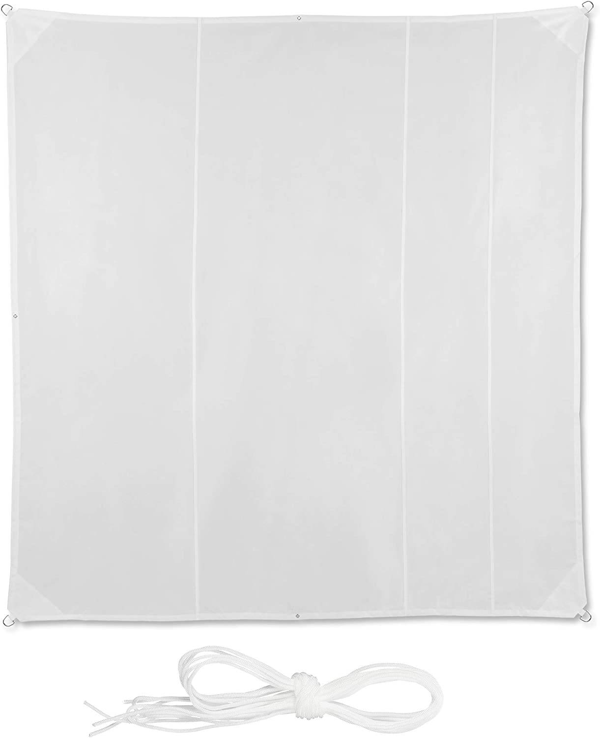 Helloshop26 - Voile d’ombrage carré 5 x 5 m blanc - Image 1