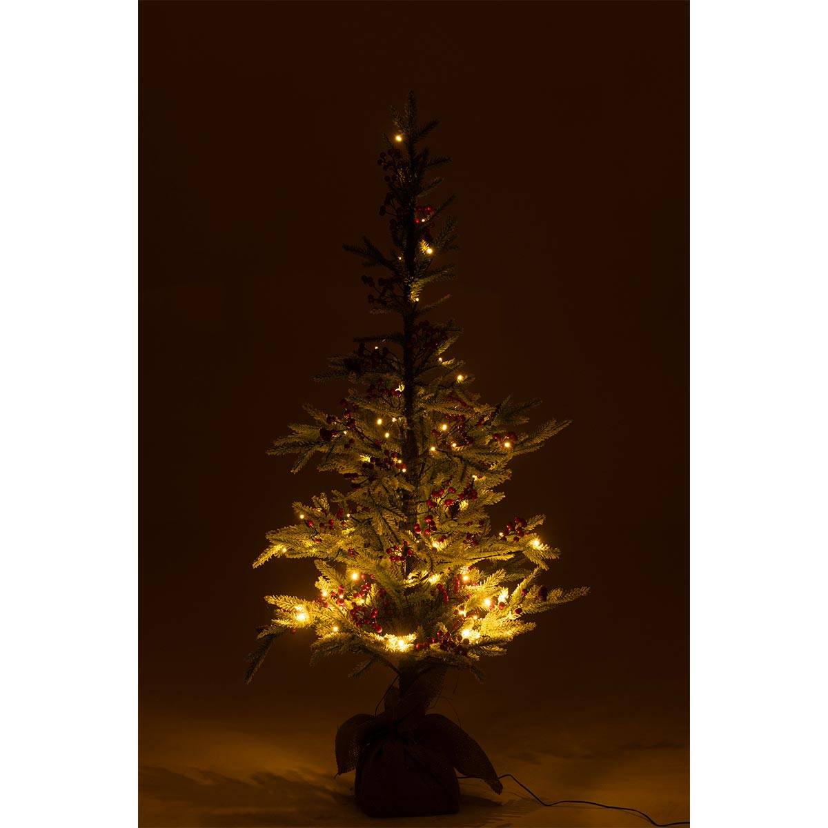 J-Line - Sapin de Noël Artificiel à LED "Jute" 130cm Vert - Image 3