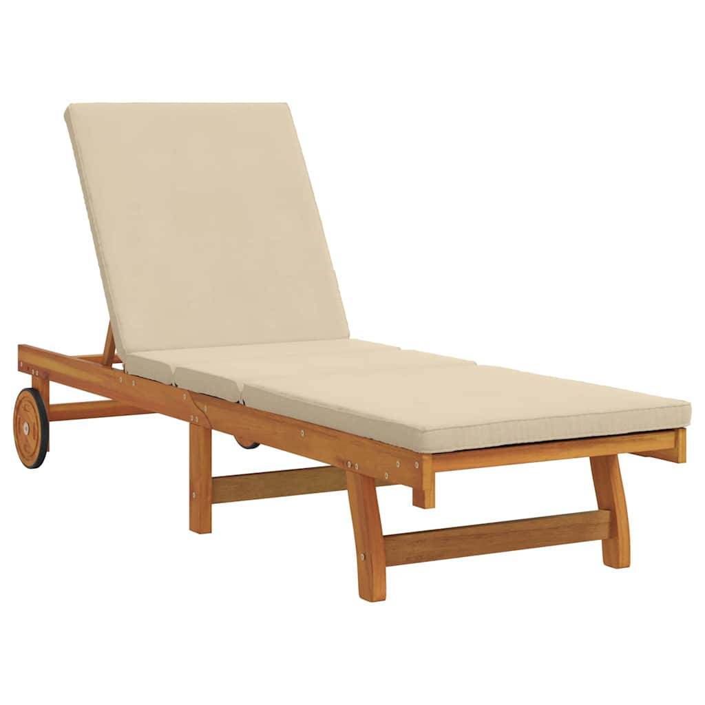 PANGIVO - Transat bois d'acacia massif marrons 199 x 63 x 85 cm, Poids :22kg - PANGIVO - Image 2