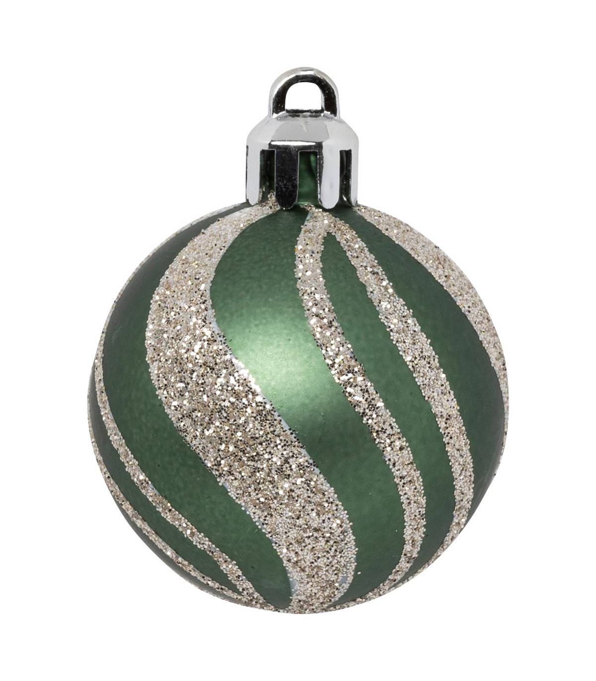 Fééric Lights & Christmas - Déco de sapin Lot de 12 Boules de Noël D 4 cm - Vert et Cuivre - Image 3