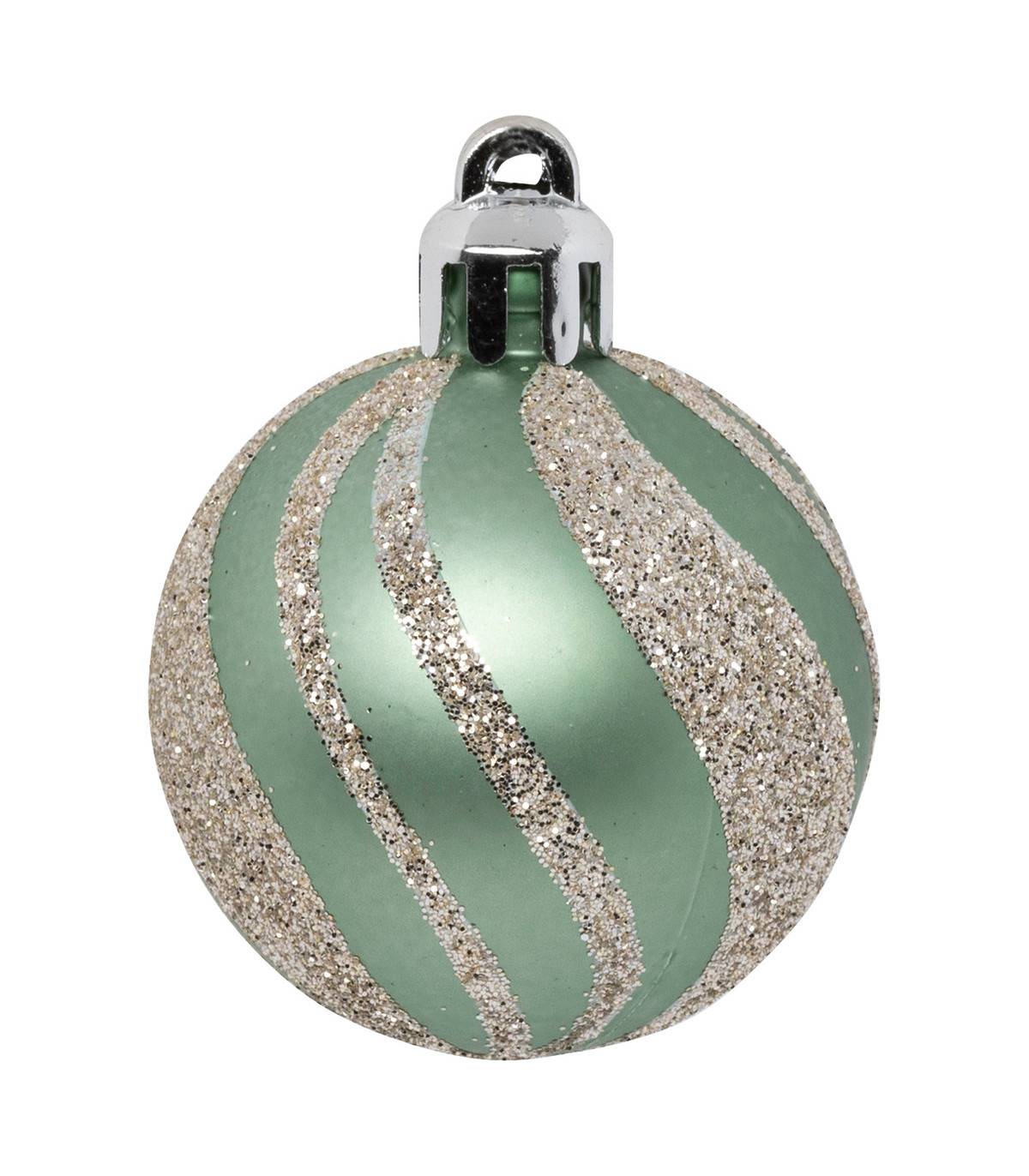 Fééric Lights & Christmas - Déco de sapin Lot de 12 Boules de Noël D 4 cm - Vert et Cuivre - Image 4