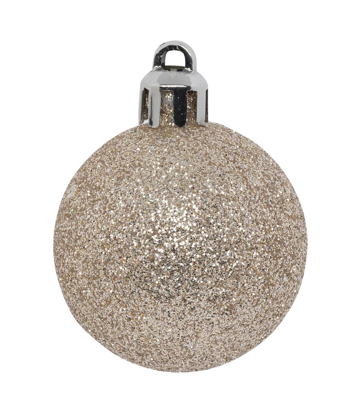 Fééric Lights & Christmas - Déco de sapin Lot de 12 Boules de Noël D 4 cm - Vert et Cuivre - Image 5