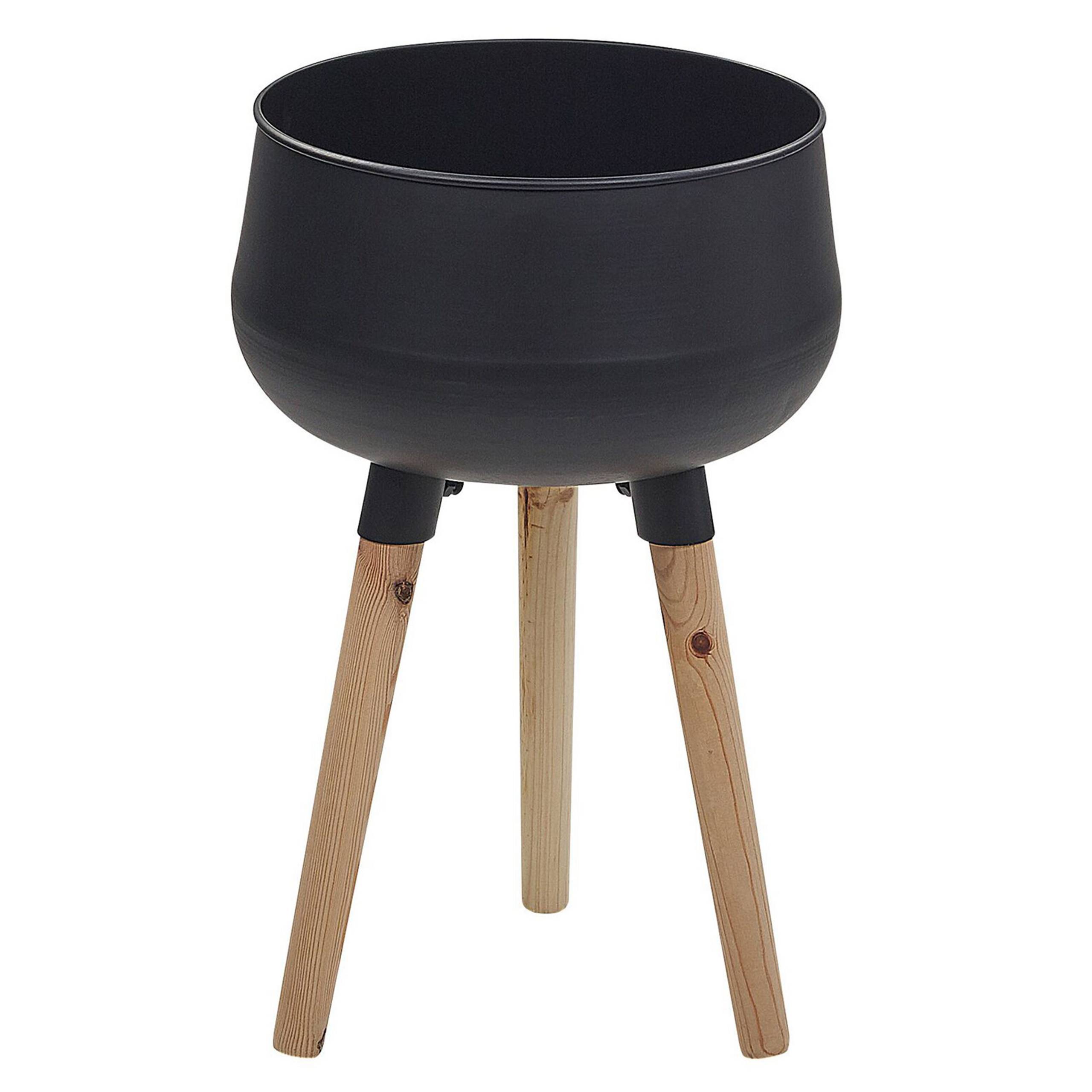 Beliani - Cache-pot d'extérieur Métal Noir AGROS - Beliani - Image 2