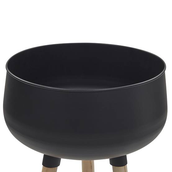 Cache-pot d'extérieur Métal Noir AGROS - Beliani - Image 3