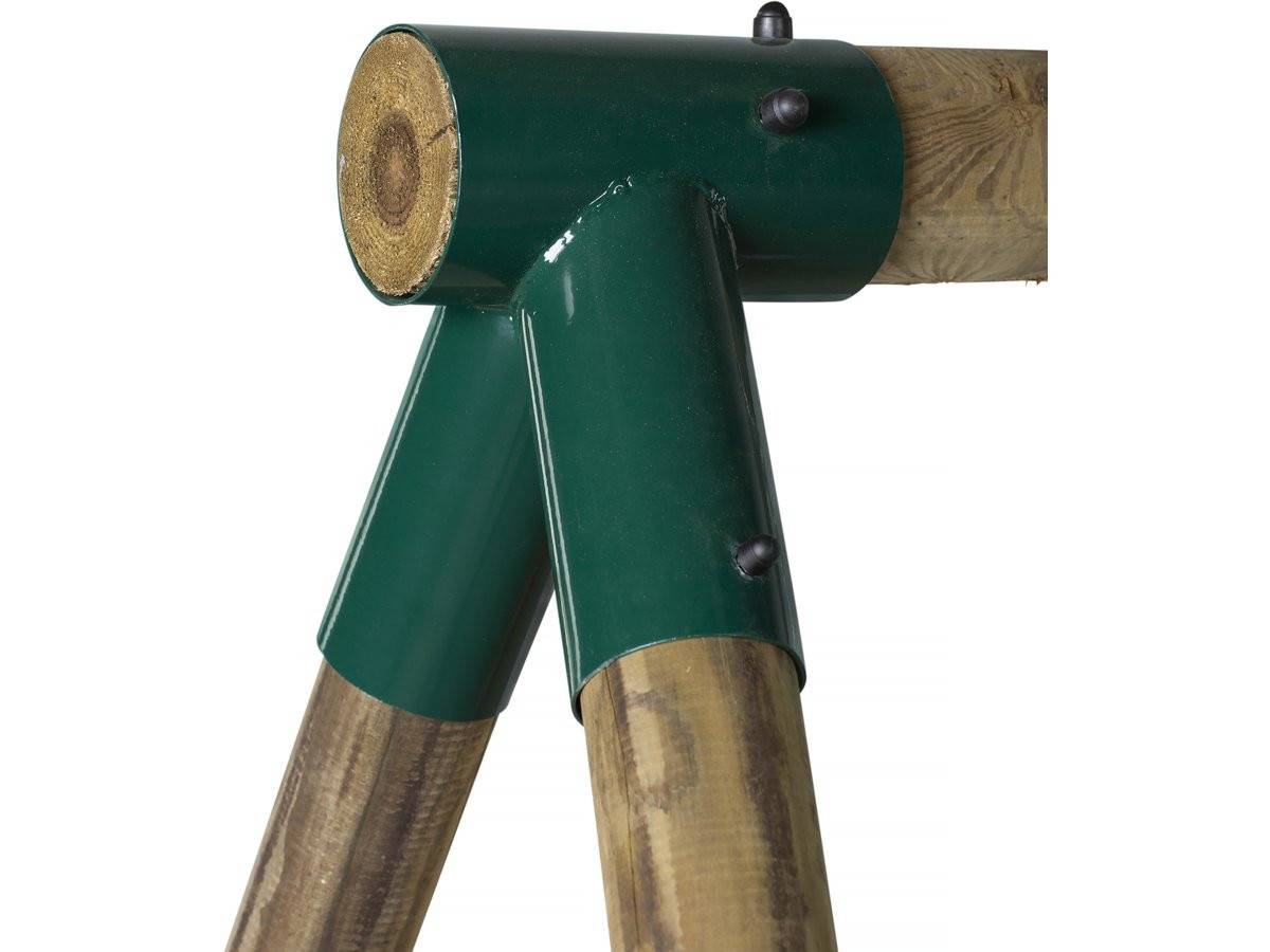 Portique Bois "timo" - Avec 2 Balançoires Et 1 échelle De Corde. -habitat Et Jardin - Image 3